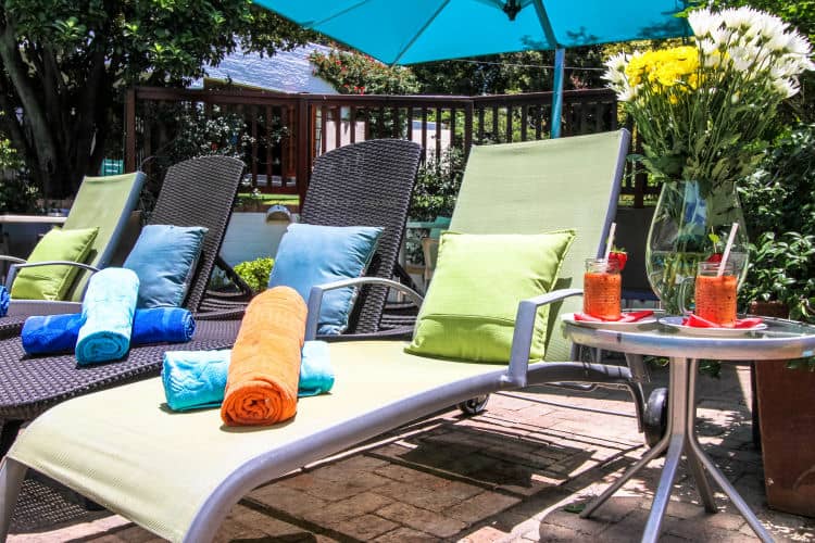 Refreshments by the pool